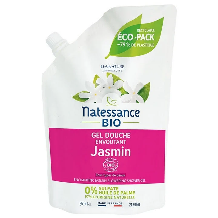 Natessance - Gel Doccia Ammaliante - Eco-Pack - Gelsomino Biologico 650ml