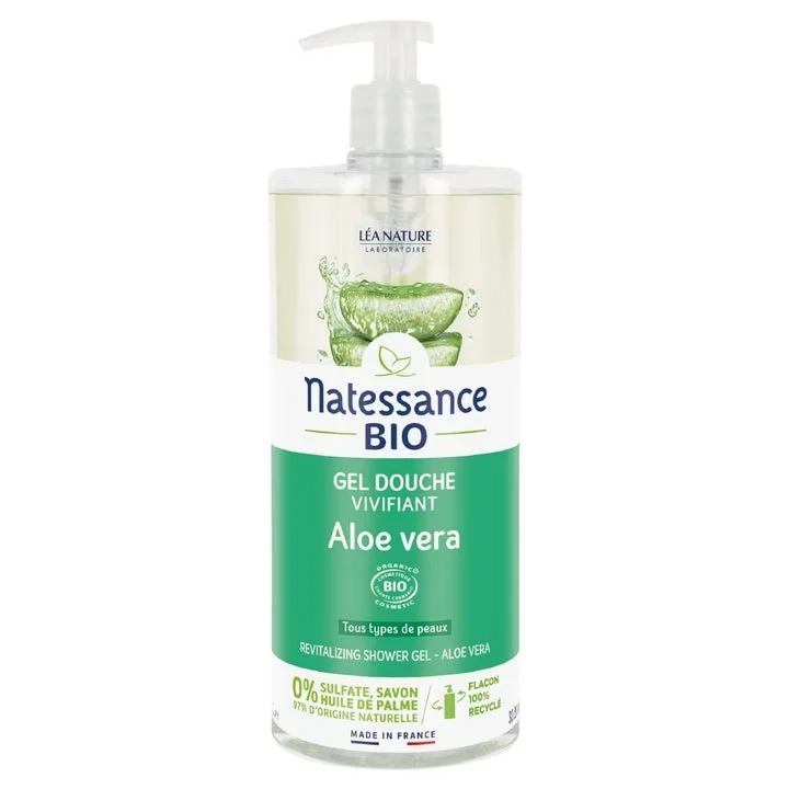 Natessance - Gel Doccia Tonificante - Aloe Vera BIOLOGICA 1L