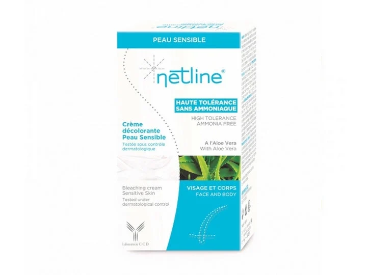 Netline Crema Decolorante Pelle Sensibile Viso & Corpo 2x30ml
