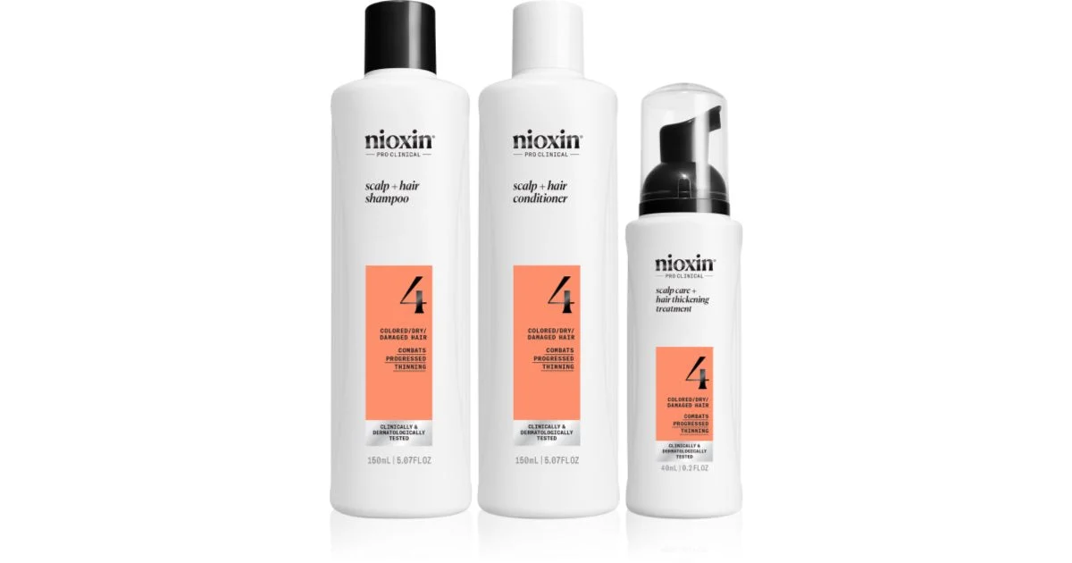 Nioxin System 4 confezione regalo per capelli rovinati e tinti 3 pezzi