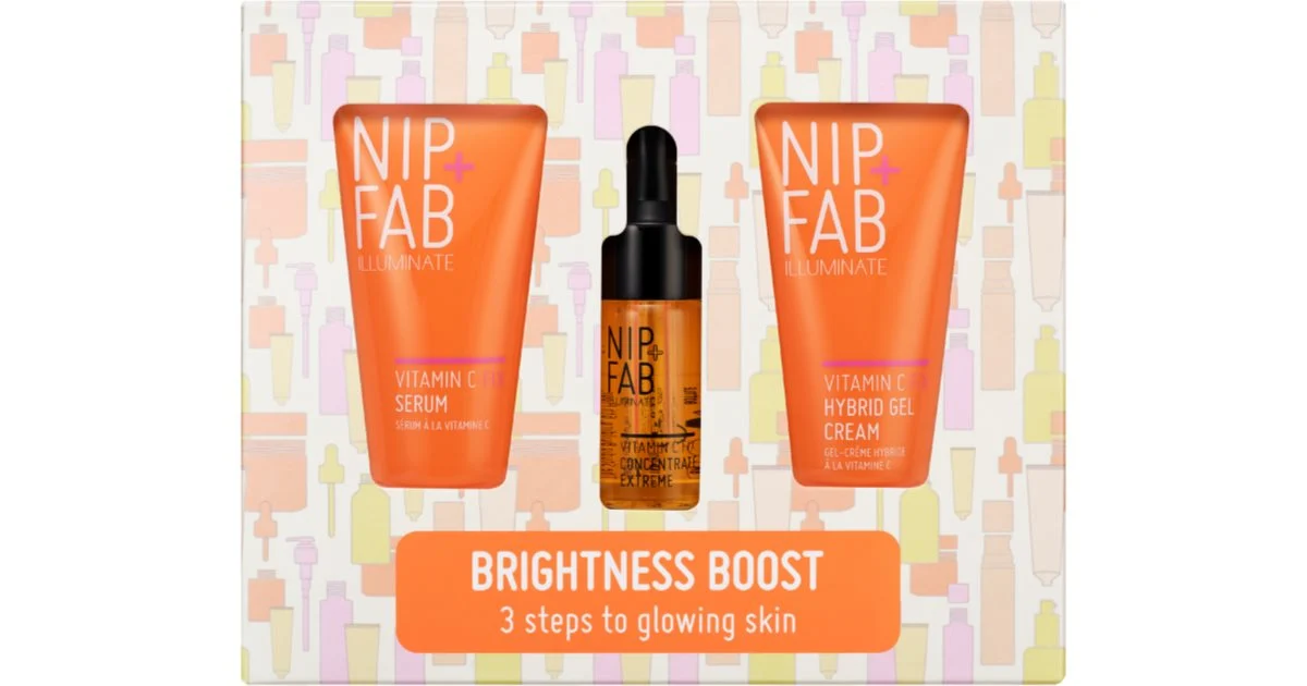 NIP+FAB Vitamin C Fix Brightness Boost set per la cura del viso con vitamina C 3 pezzi