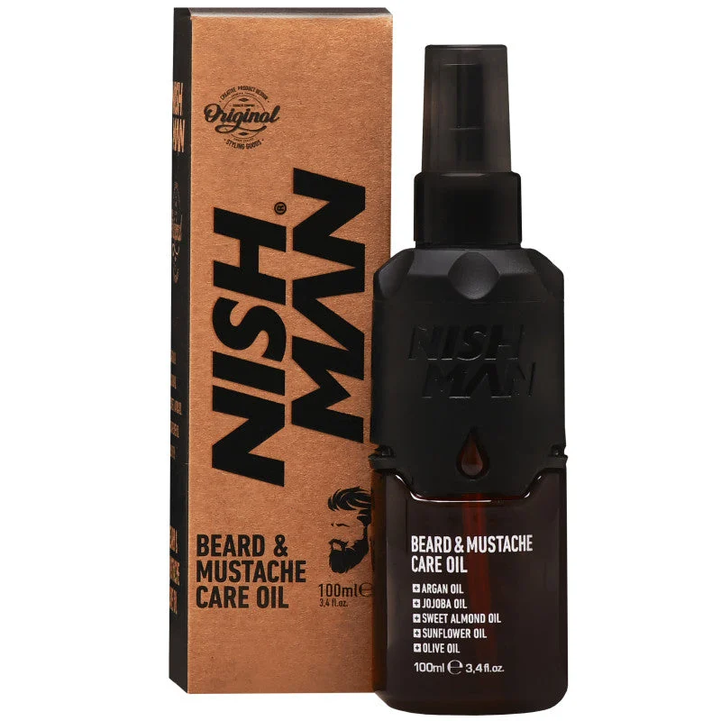 Olio per la cura della barba e dei baffi Nishman 100 ml