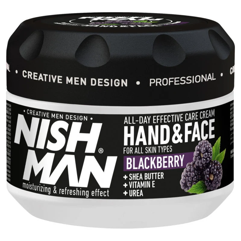 Nishman Hand & Face Cream Blackberry - crema viso e mani, mora, 300 ml