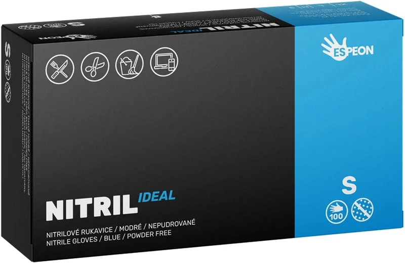 Espeon Nitril Ideal Blue guanti in nitrile senza polvere taglia S 100 pezzi