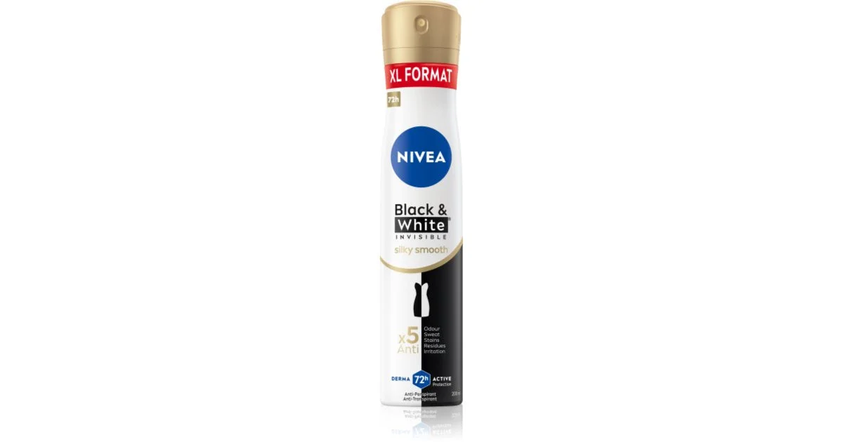 Nivea Spray Anti-Spray Bianco e Nero (Invisibile Setoso e Liscio) 150 ml