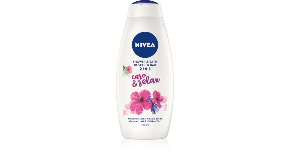 Nivea Care & Relax Doccia e Bagno - Gel doccia e schiuma da bagno - 750ml
