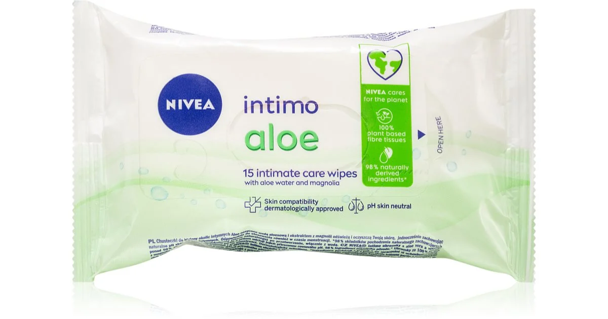 NIVEA Intimo Aloe salviette per l'igiene intima 15 pezzi