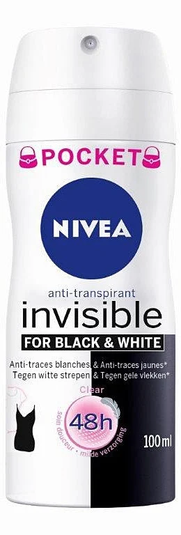 Nivea Antitraspirante trasparente Invisible For Black & White - 100 ml