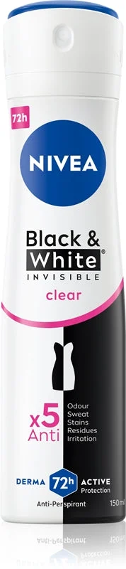Nivea Antitraspirante trasparente Invisible For Black & White - 150 ml