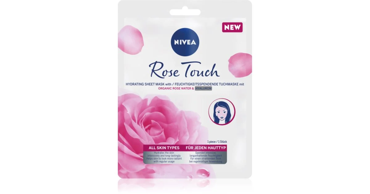 Nivea Rose Touch Maschera Idratante in Foglio 1 pz