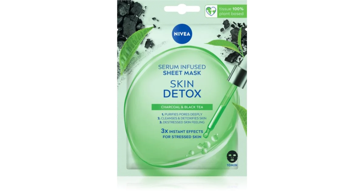 Nivea Maschera in tessuto infuso con siero disintossicante per la pelle 1 pezzo
