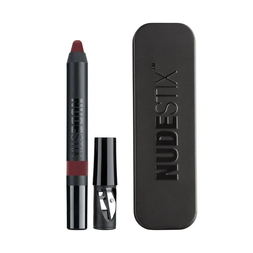 Nudestix Matita labbra e fard 2 in 1 Intense Matte, Raven, 2,5 g