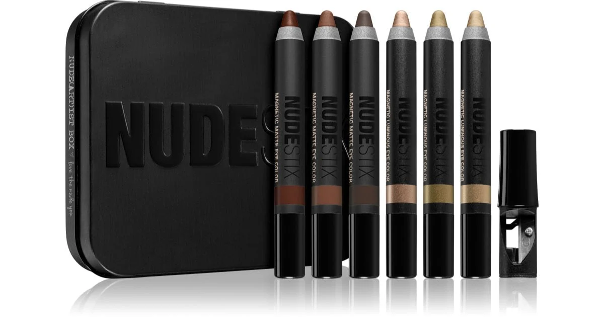 Nudestix Kit Nude Earth palette di trucchi per gli occhi 6× 2,8 g