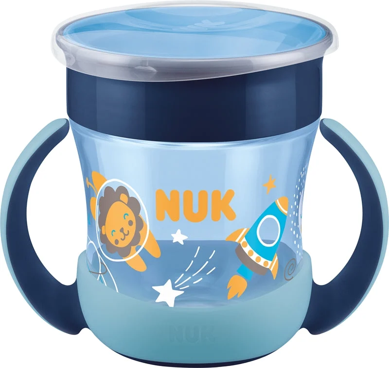 NUK Magic Night tazza con maniglie 6mesi+ Blue 160 ml