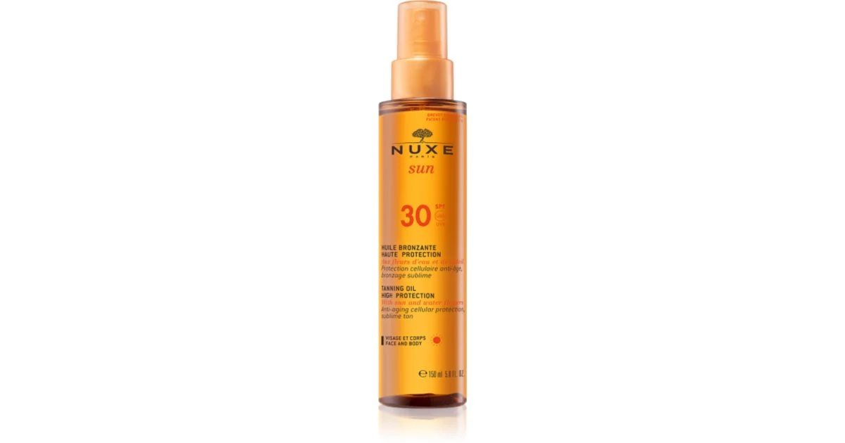 Nuxe Sun Olio Abbronzante Viso E Corpo Alta Protezione Spf30 150ml
