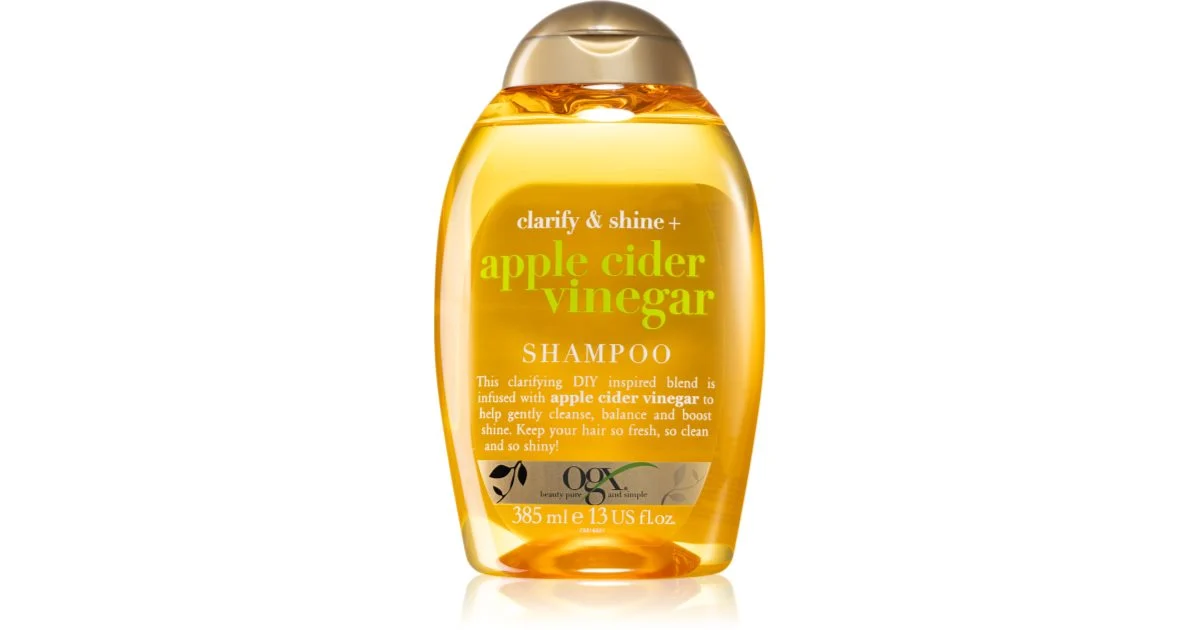 OGX Apple Cider Vinegar shampoo detergente per capelli brillanti e morbidi 385 ml