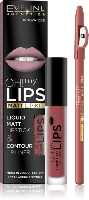 Eveline Cosmetics OH! my LIPS Matt kit per labbra 15 2 pezzi