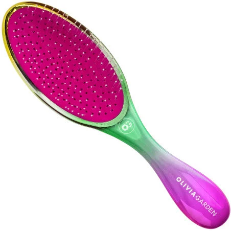 Spazzola per capelli media fine Olivia Garden Detangler Aurora Rose Fine