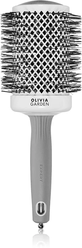 Olivia Garden Expert Shine Setole ondulate White&Grey spazzola per capelli diametro 65 mm 1 pz