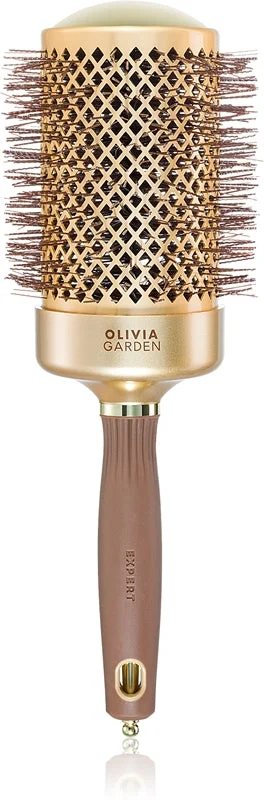 Olivia Garden Expert Blowout Shine Gold & Brown - spazzola per acconciature 65 mm