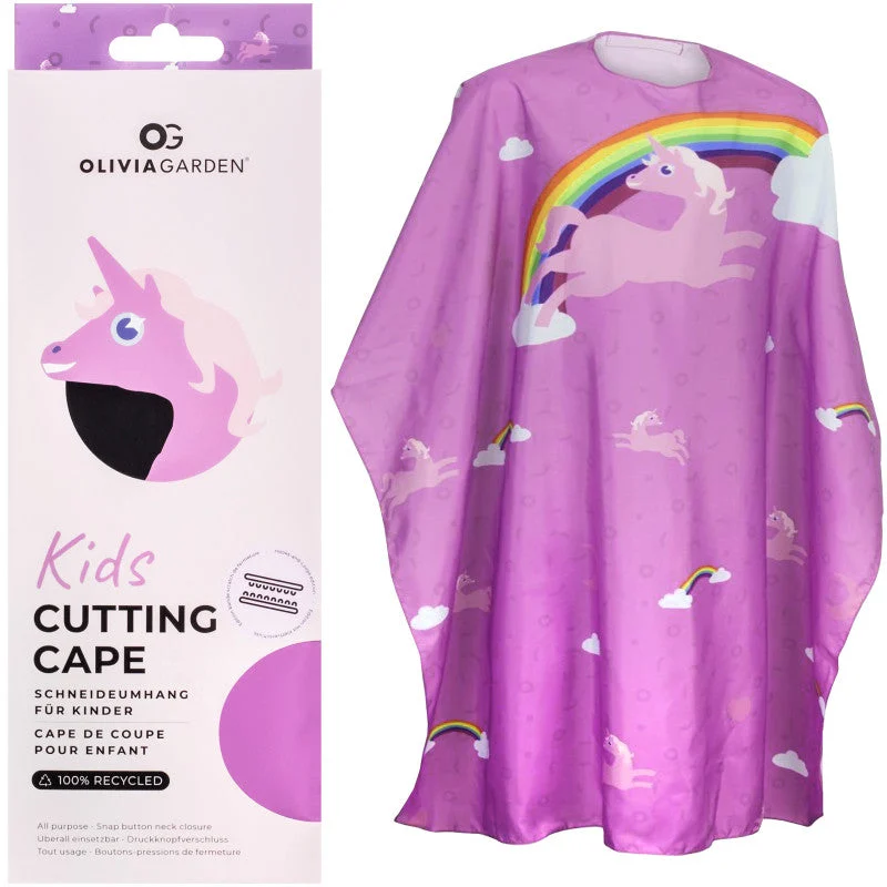 Olivia Garden Kids Mantellina da taglio con unicorno rosa | Rosa con unicorno