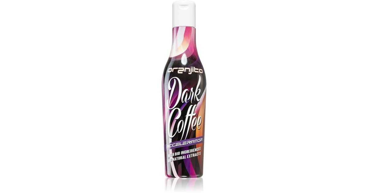 Oranjito Dark Coffee latte abbronzante per solarium con biocomponente e acceleratore dell'abbronzatura 200 ml