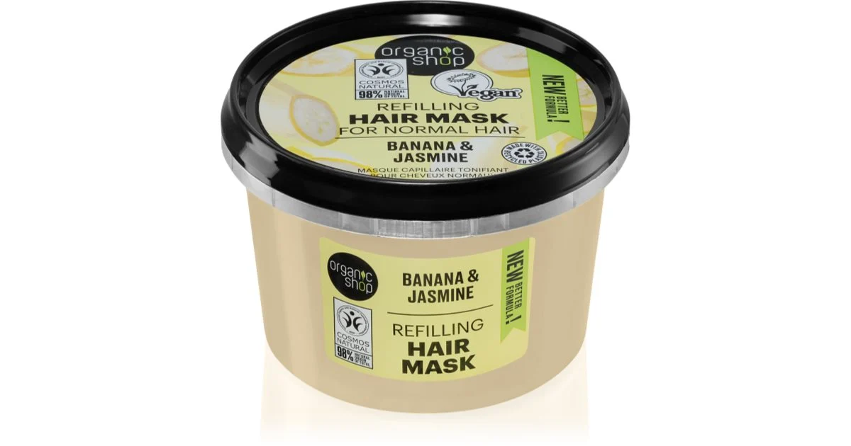 Organic Shop Banana & gelsomino maschera per capelli volumizzante 250 ml