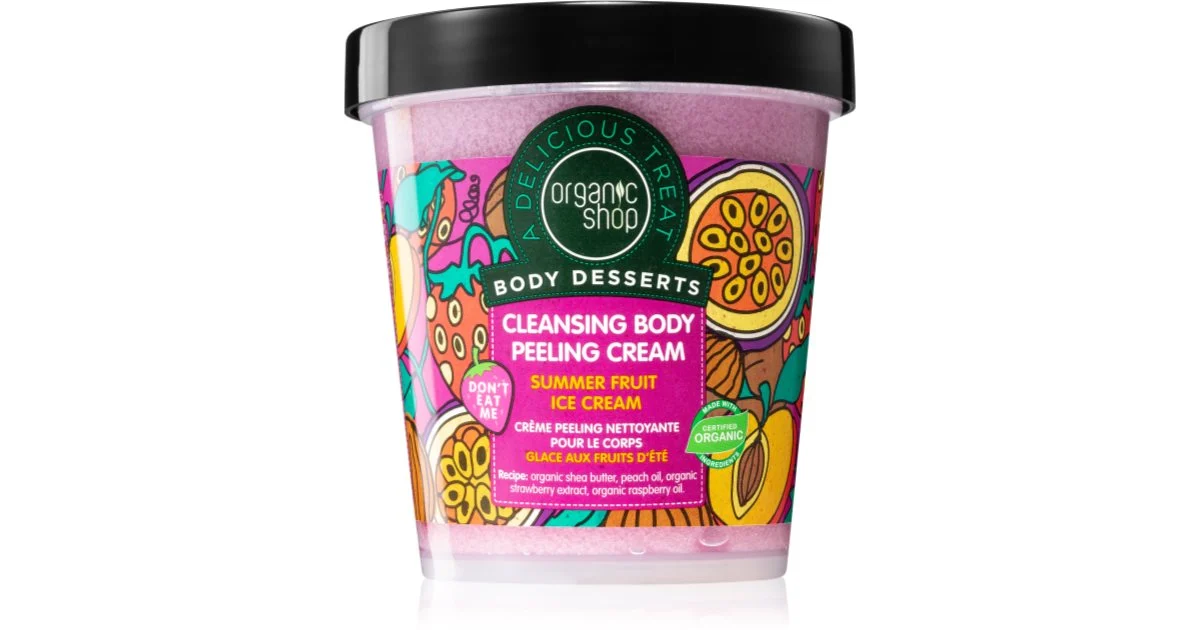 Organic Shop Desserts Summer Fruit Ice crema detergente esfoliante 450 ml