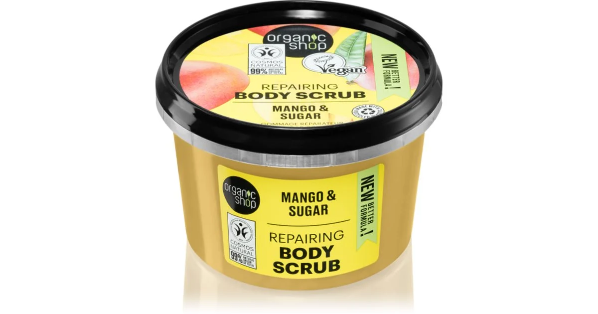 Organic Shop Mango & zucchero scrub corpo per pelle setata 250 ml