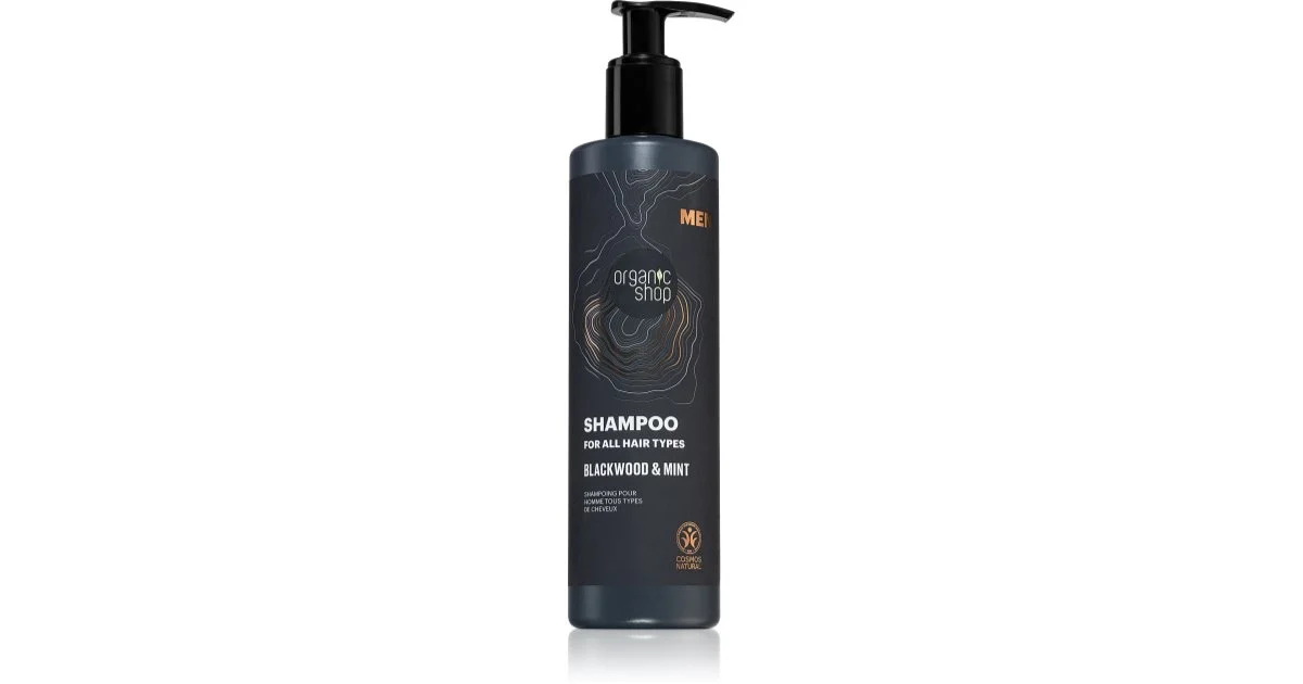 Organic Shop Legno nero e menta shampoo per uomo 280 ml