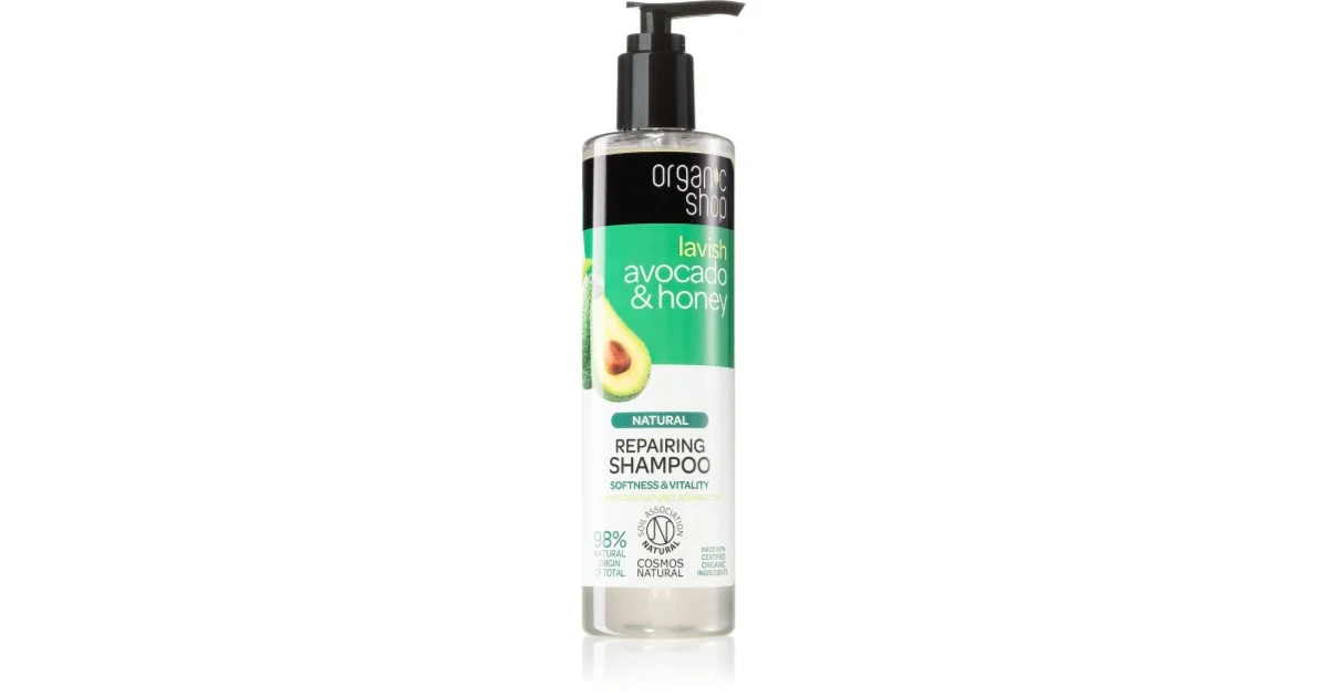 Organic Shop Natural Avocado & Miele shampoo rigenerante per capelli rovinati e secchi 280 ml