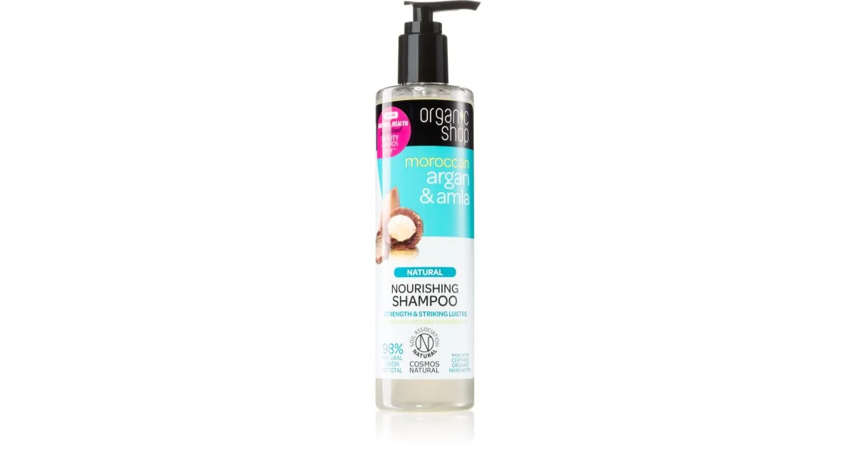 Organic Shop Natural Moroccan Argan & Amla shampoo nutriente per capelli rovinati e tinti 280 ml