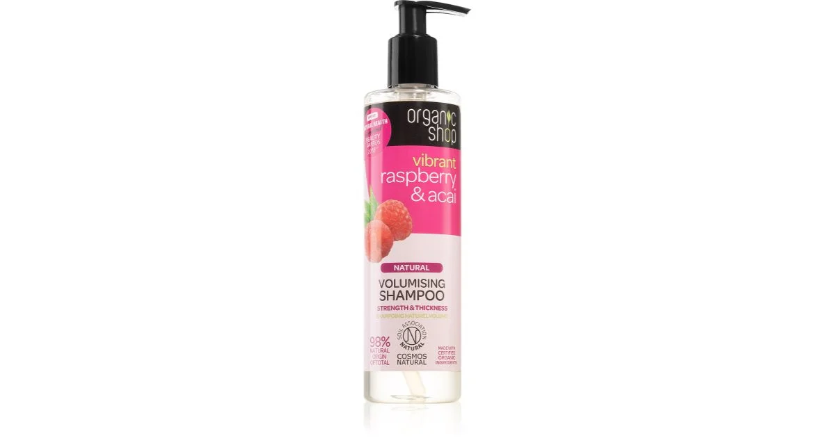 Organic Shop Natural Lampone & Acai shampoo detergente volumizzante 280 ml