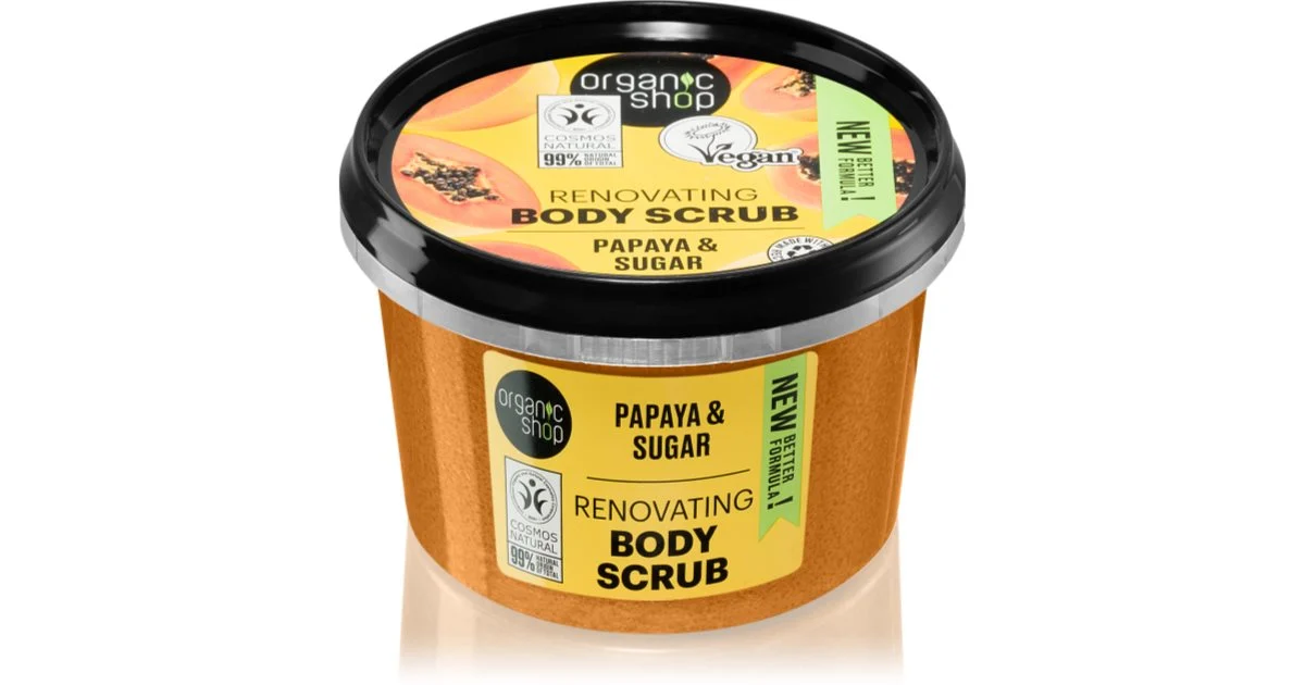 Organic Shop Organic Papaya & zucchero scrub corpo 250 ml