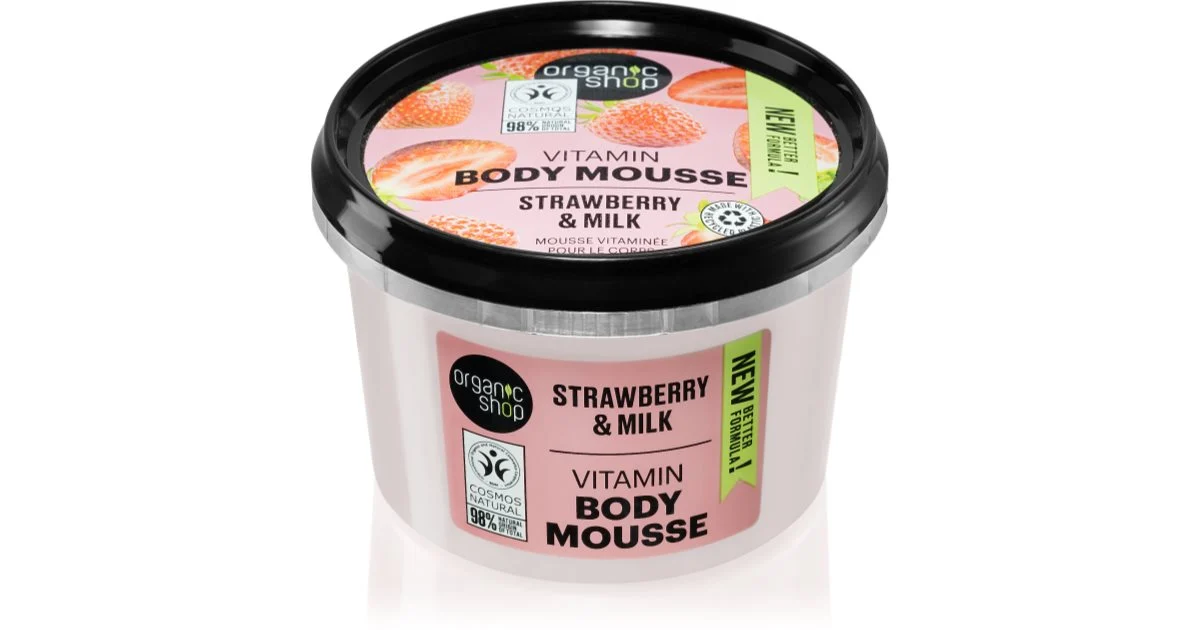 Organic Shop fragola e latte mousse corpo 250 ml