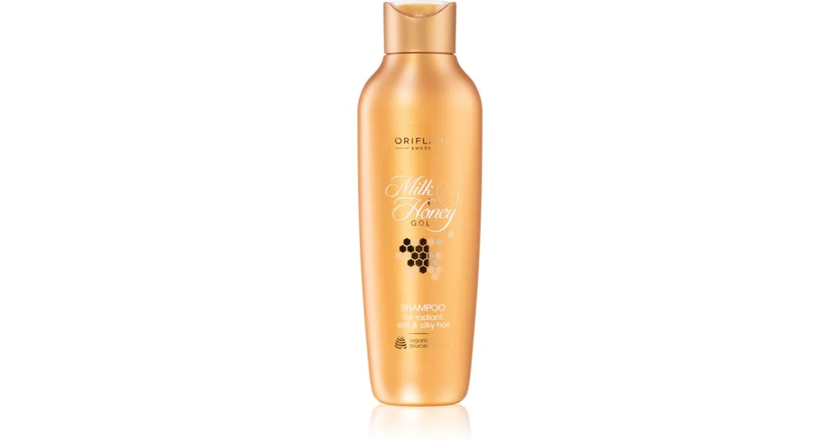 Oriflame Latte e miele oro shampoo per capelli brillanti e morbidi 250 ml