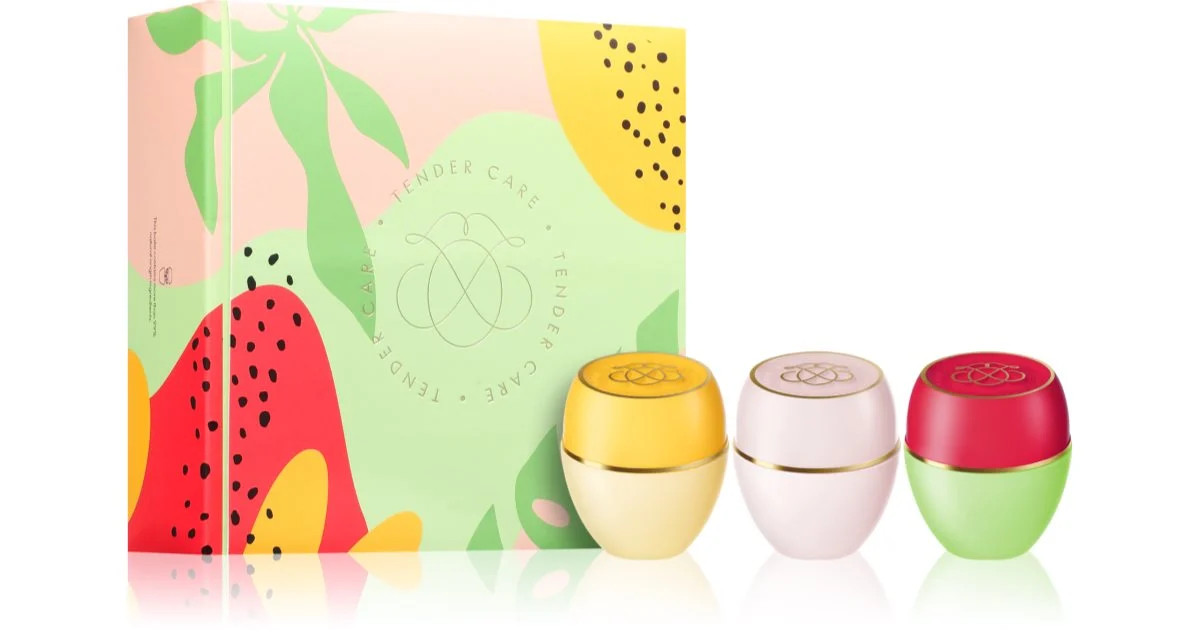 Oriflame Tender Care Collection confezione regalo balsamo labbra con cera d'api 10.5 ml + Passionfruit balsamo labbra con cera d'api 10.5 ml + Anguria balsamo labbra con cera d'api 10.5 ml