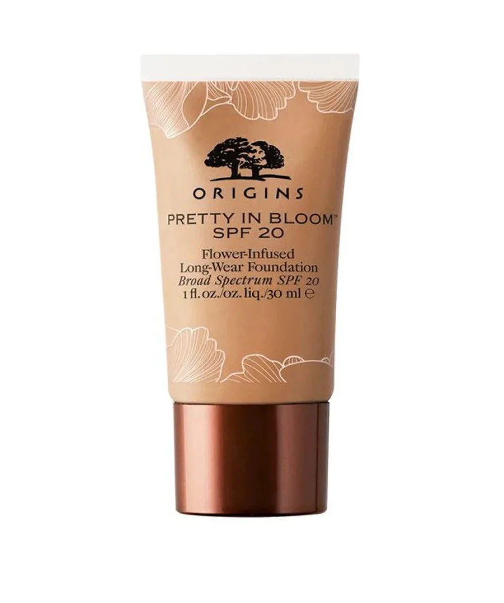 Origins, Pretty In Bloom, lunga durata, fondotinta in crema, 500, Medium Deep Warm, SPF 20, 30 ml