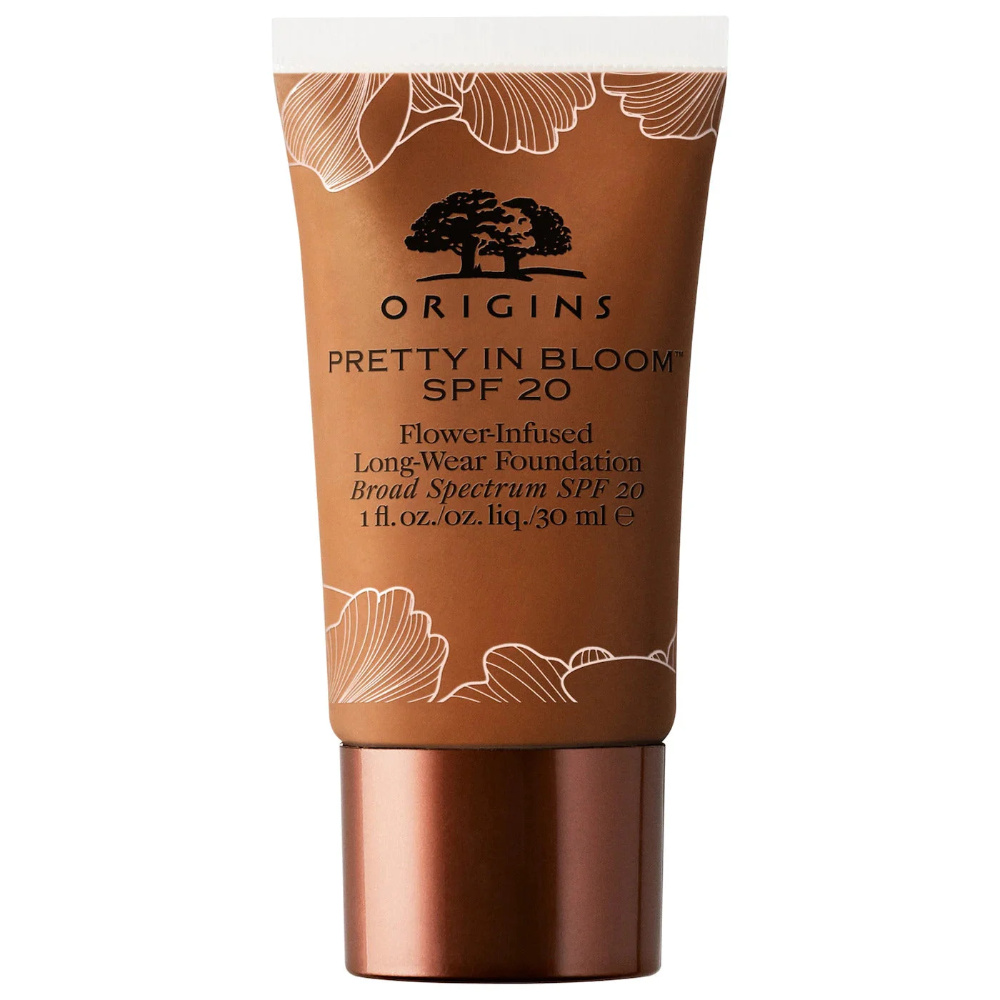 Origins, Pretty In Bloom, lunga durata, fondotinta in crema 710 Very Deep Cool SPF 20 30 ml