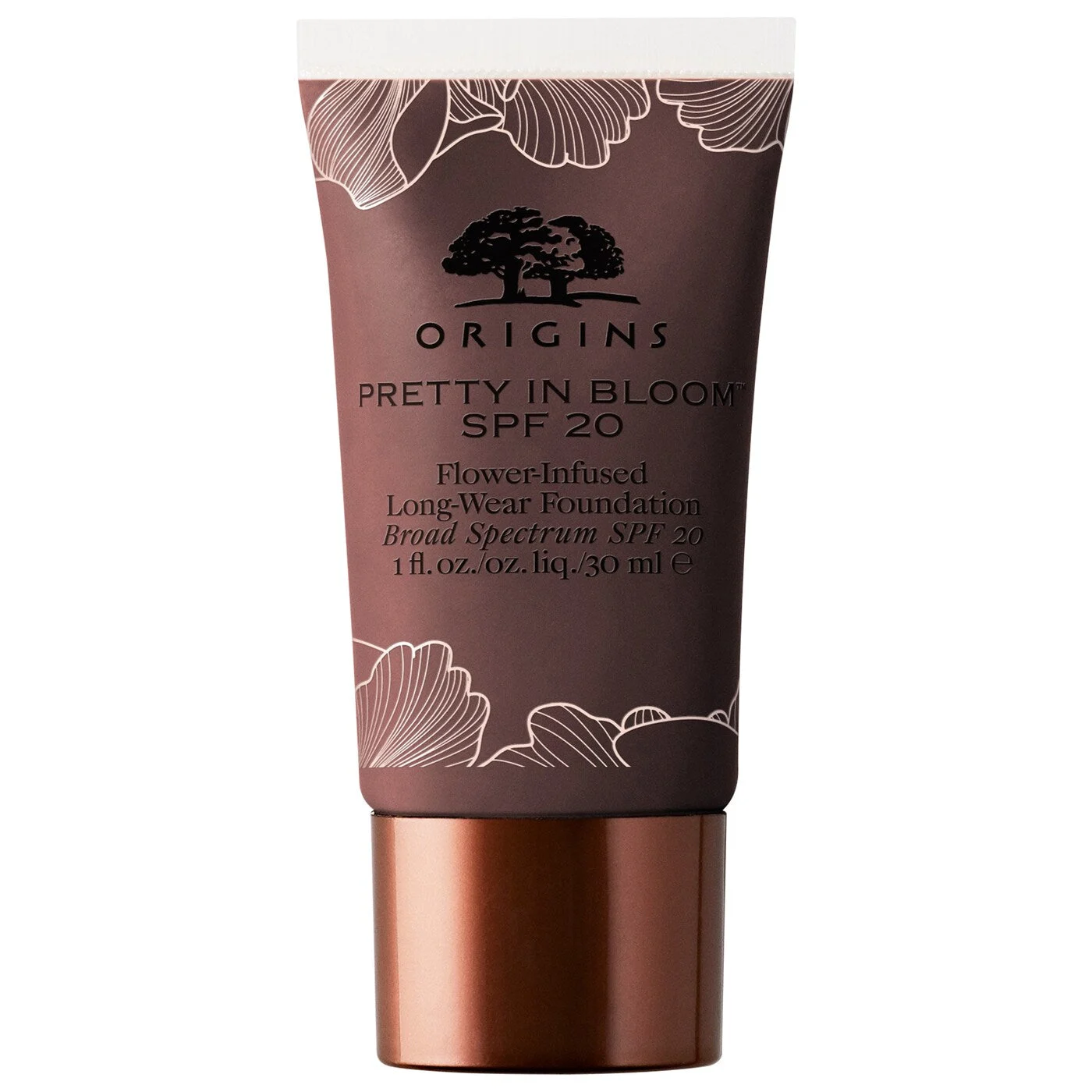 Origins, Pretty In Bloom, lunga durata, fondotinta in crema 740 Very Deep Cool SPF 20 30 ml