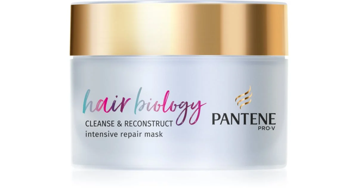 Pantene Biology detergen e ricostruisce maschera per capelli per capelli grassi 160 ml