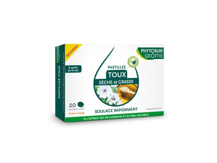 Phytosun Aromi Tosse Secca e Grassa Aroma Arancio 20 pastiglie
