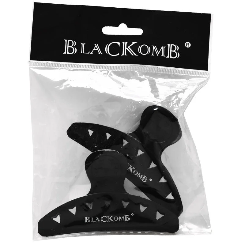 Fermagli per capelli Poniks Blackomb Butterfly, grandi, CK1059, 10 cm, 2 pezzi, neri