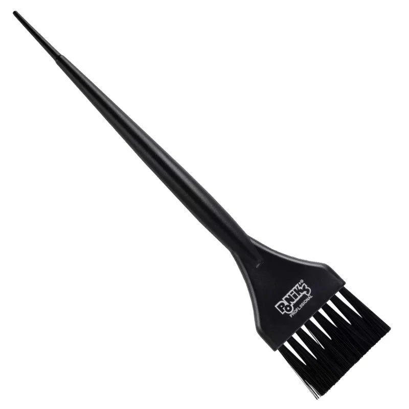 Pennello per colorazione capelli Poniks BP051 con setole sintetiche, 4 cm, nero