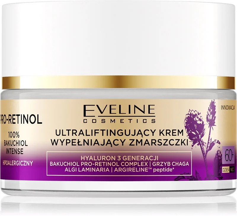 Eveline Cosmetics Pro-Retinol 100% Bakuchiol Intense crema viso effetto ultra-lifting 60+ 50 ml