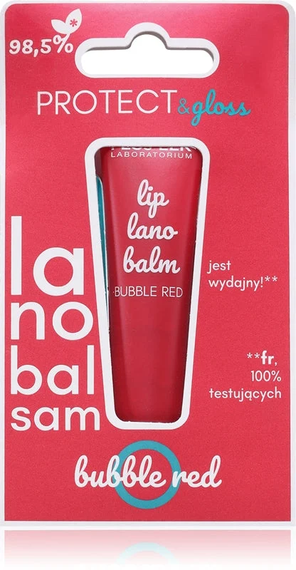 FlosLek Laboratorium Protect & Gloss Lanobalm balsamo labbra intenso 12 g bubble red