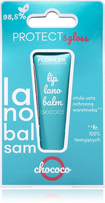 FlosLek Laboratorium Protect & Gloss Lanobalm balsamo labbra intenso 12 g chococo