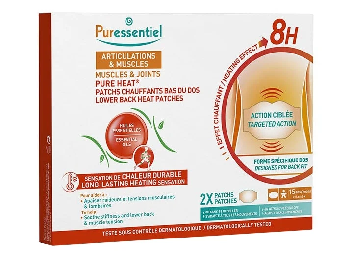Puressentiel Articolazioni & Muscoli Pure Heat Patch Riscaldanti Fondo Schiena x2