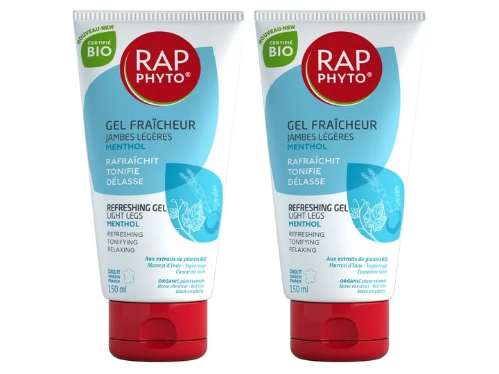 Rap Phyto Gel Freschezza - Gambe Leggere - Mentolo BIO 2x150 ml Lotto × 2