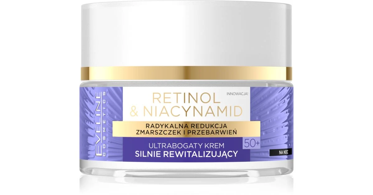 Eveline Cosmetics Retinolo & Niacinamide crema rivitalizzante notte 50+ 50 ml
